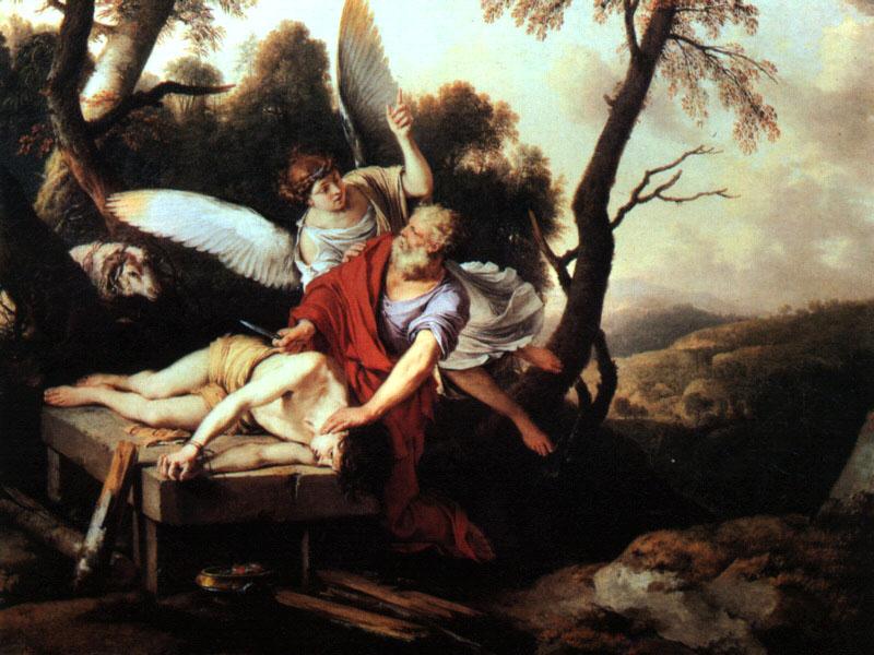 LA HIRE, Laurent de Abraham Sacrificing Isaac g France oil painting art
